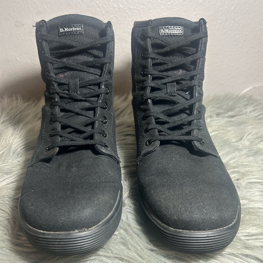 Dr. Marten's Sheridan Canvas Black High-Top Shoes Ankle Boot Size 10L - Picture 5 of 9